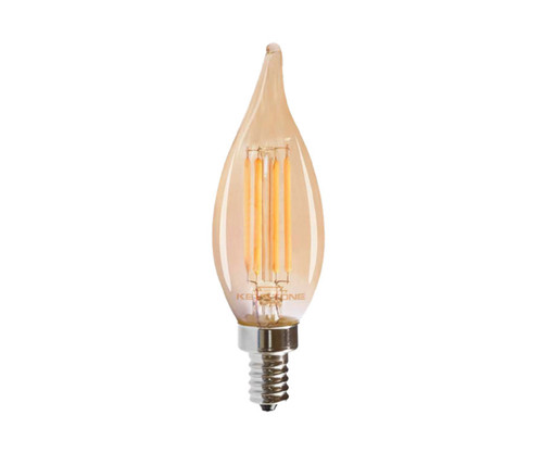 Keystone KT-LED5.5FCA11-E26-822-A Bent Tip Chandelier Filament Bulb, 60W Equivalent, Ca11 Shape, E26 Candelabra Base, 2200K, 80 CRI, Amber | Keystone Technologies | Keystone Technologies at lightingandsupplies.com Keystone KT-LED5.5FCA11-E26-822-A Bent Tip Chandelier Filament Bulb, 60W Equivalent, Ca11 Shape, E26 Candelabra Base, 2200K, 80 CRI, Amber | Keystone Technologies | Keystone Technologies at lightingandsupplies.com