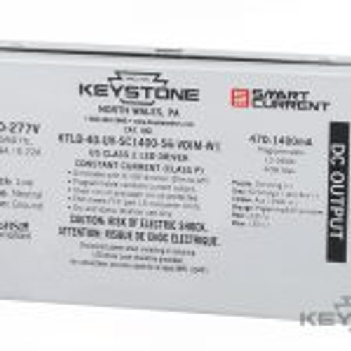 Keystone Technologies KTLD-40-UV-SC1400-56-VDIM-W1 40W, 470-1400 mA Output, 0-10V Dimming, Unprogrammed LED Driver