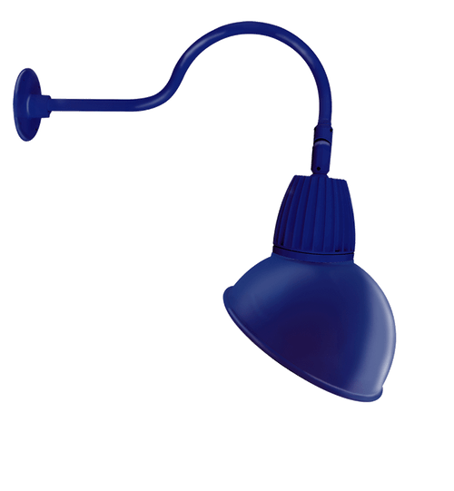 RAB Lighting GN1LED13NRADBL Gooseneck Style1 13W Rect Refl Neutral LED 15" Ad Shade Blue