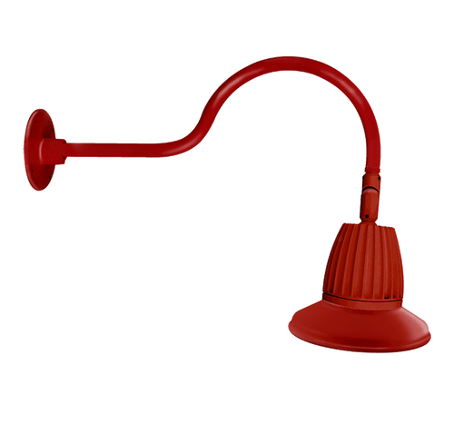 RAB Lighting GN1LED13NRST11R Gooseneck Style1 13W Neutral LED 11" St Shade Rect Refl Red
