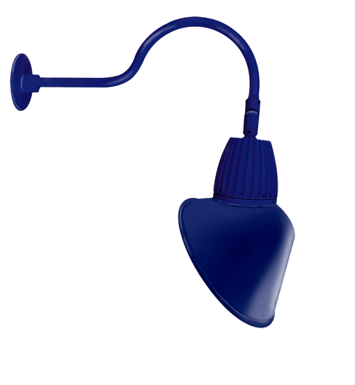 RAB Lighting GN1LED13NSACBL Gooseneck Style1 13W Spot Refl Neutral LED 15" Ac Shade Blue