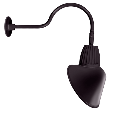 RAB Lighting GN1LED26YRACA Gooseneck Style1 26W Warm LED 15" Ac Shade Rect Refl Bronze