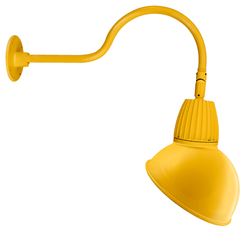 RAB Lighting GN1LED26YRADYL Gooseneck Style1 26W Warm LED 15" Ad Shade Rect Refl Yellow