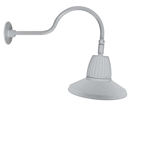RAB Lighting GN1LED26YSTS Gooseneck Style1 26W Warm LED 15" Straight Shade Silver