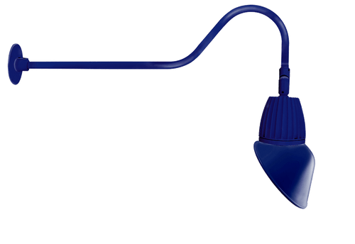 RAB Lighting GN2LED13YRAC11BL Gooseneck Style2 13W Warm LED 11" Ac Shade Rect Refl Blue