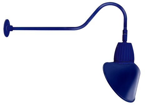RAB Lighting GN2LED26NACBL Gooseneck Style2 26W Neutral LED 15" AngLED Cone Shade Blue