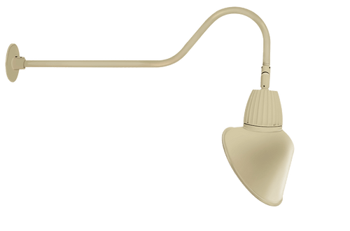 RAB Lighting GN2LED26NRACI Gooseneck Style2 26W Rect Refl Neutral LED 15" Ac Shade Ivry