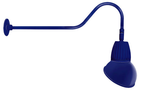 RAB Lighting GN2LED26NRAD11BL Gooseneck Style2 26W Rect Refl Neutral LED 11" Ad Shade Blue