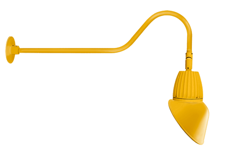 RAB Lighting GN2LED26NSAC11YL Gooseneck Style2 26W Neutral LED 11" Ac Shade Spot Refl Yl