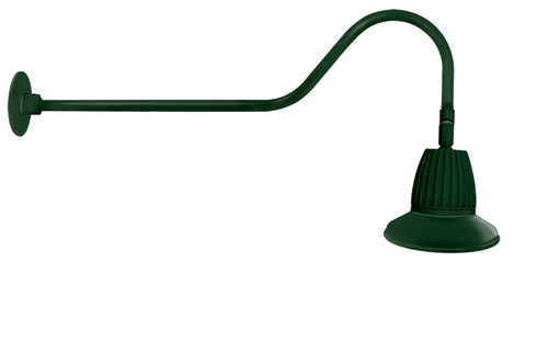 RAB Lighting GN2LED26NSST11G Gooseneck Style2 26W Neutral LED 11" St Shade Spot Refl Grn