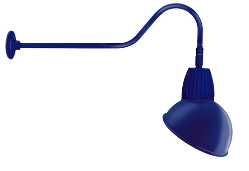 RAB Lighting GN2LED26YSADBL Gooseneck Style2 26W Warm LED 15" Ad Shade Spot Refl Blue