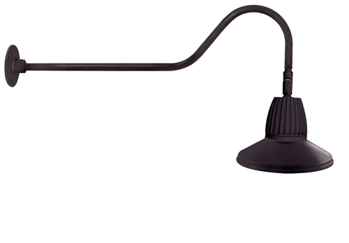 RAB Lighting GN2LED26YSTA Gooseneck Style2 26W Warm LED 15" Straight Shade Bronze