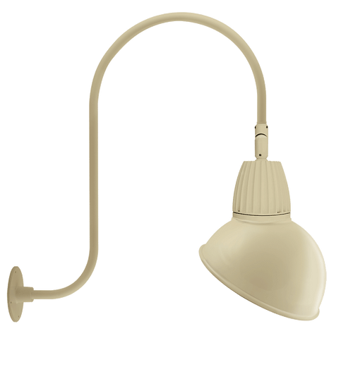RAB Lighting GN3LED13NADI Gooseneck Style3 13W Neutral LED 15" AngLED Dome Shade Ivry