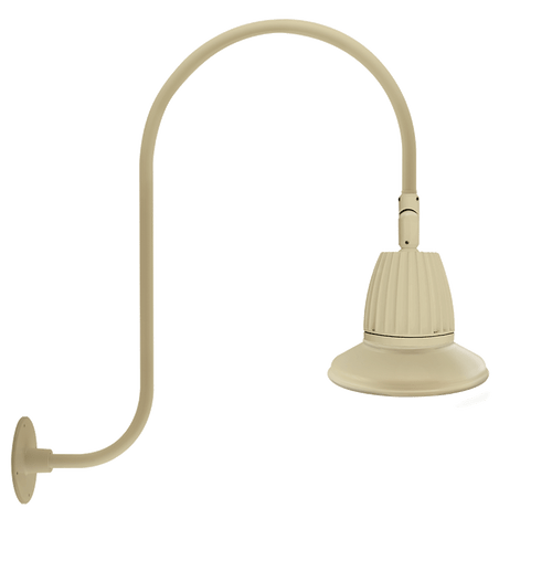 RAB Lighting GN3LED13NRST11I Gooseneck Style3 13W Rect Refl Neutral LED 11" St Shade Ivry