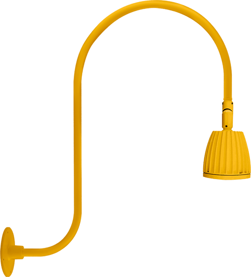 RAB Lighting GN3LED13NRYL Gooseneck Style3 13W Neutral LED No Shade Rect Refl Yellow