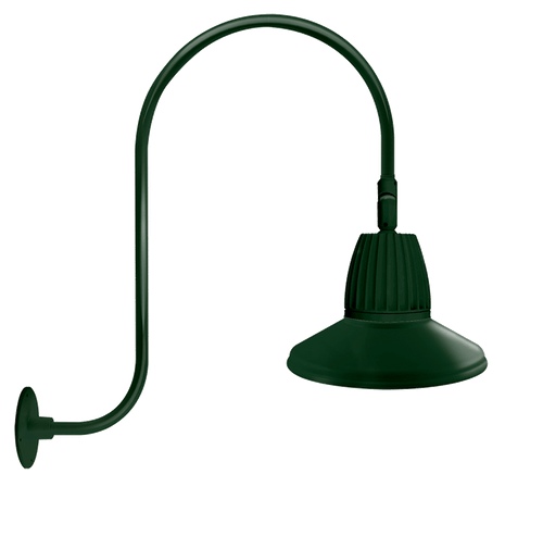 RAB Lighting GN3LED13NSSTG Gooseneck Style3 13W Neutral LED 15" St Shade Spot Refl Grn