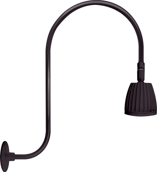 RAB Lighting GN3LED13YA Gooseneck Style3 13W Warm LED No Shade Bronze