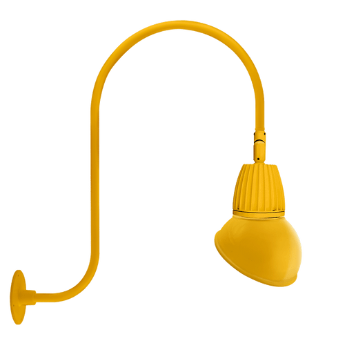 RAB Lighting GN3LED13YAD11YL Gooseneck Style3 13W Warm LED 11" AngLED Dome Shade Yellow