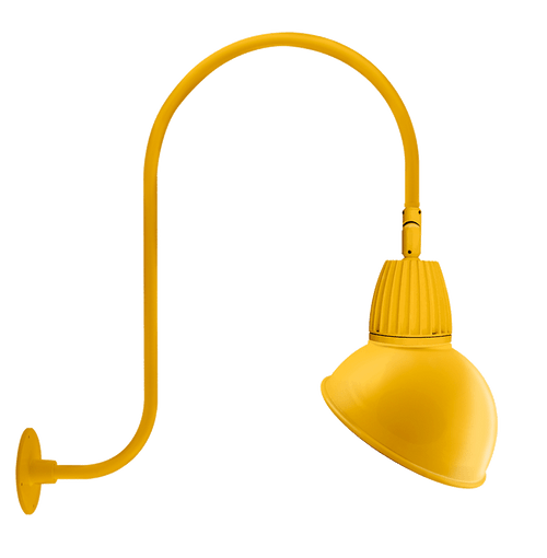 RAB Lighting GN3LED13YADYL Gooseneck Style3 13W Warm LED 15" AngLED Dome Shade Yellow