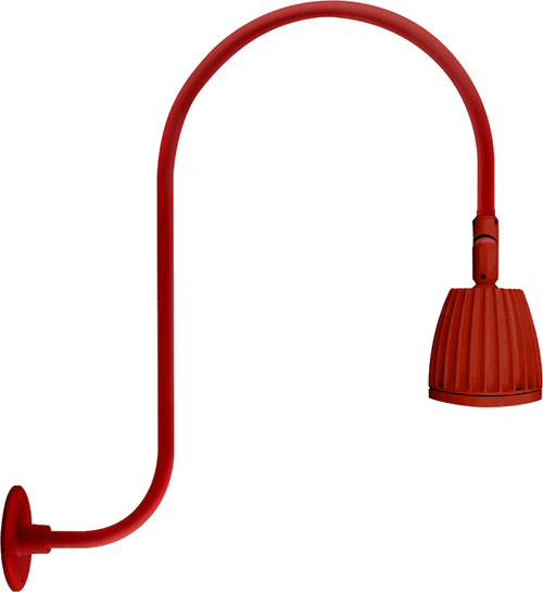 RAB Lighting GN3LED13YR Gooseneck Style3 13W Warm LED No Shade Red