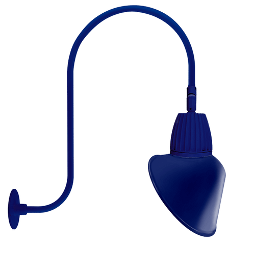RAB Lighting GN3LED13YRACBL Gooseneck Style3 13W Warm LED 15" Ac Shade Rect Refl Blue