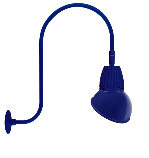RAB Lighting GN3LED13YRAD11BL Gooseneck Style3 13W Warm LED 11" Ad Shade Rect Refl Blue