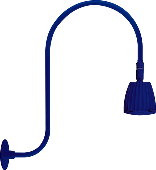 RAB Lighting GN3LED13YRBL Gooseneck Style3 13W Warm LED No Shade Rect Refl Blue