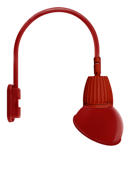 RAB Lighting GN5LED26YSAD11R Gooseneck Style5 26W Warm LED 11" Ad Shade Spot Refl Red