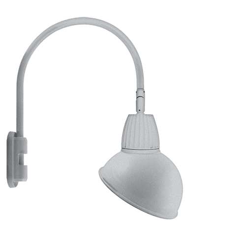 RAB Lighting GN5LED26YSADS Gooseneck Style5 26W Warm LED 15" Ad Shade Spot Refl Silver