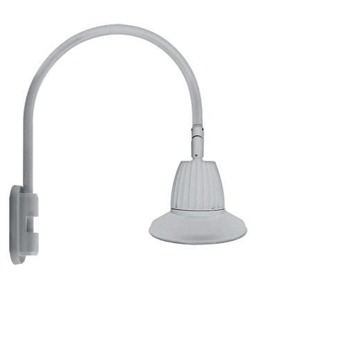 RAB Lighting GN5LED26YST11S Gooseneck Style5 26W Warm LED 11" Straight Shade Silver