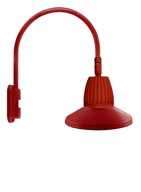 RAB Lighting GN5LED26YSTR Gooseneck Style5 26W Warm LED 15" Straight Shade Red