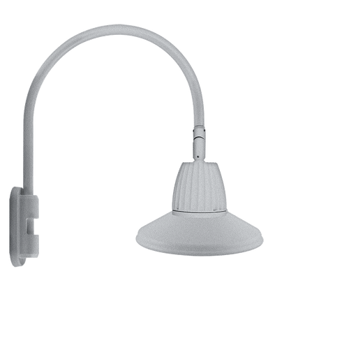 RAB Lighting GN5LED26YSTS Gooseneck Style5 26W Warm LED 15" Straight Shade Silver