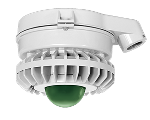 RAB Lighting HAZXLED26FG HazLED 26W Cool LED Ceiling Green Frosted Globe Gray