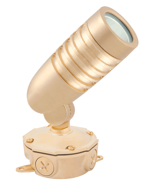 RAB Lighting LFLED5MBR Lflood 5W Cool LED With Junc Box Flood Marine Listed Brass