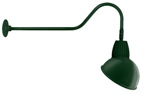 RAB Lighting GN2LED13NADG RAB Lighting GN2LED13NADG Gooseneck Style2 13W Neutral LED 15 AngLED Dome Shade Grn