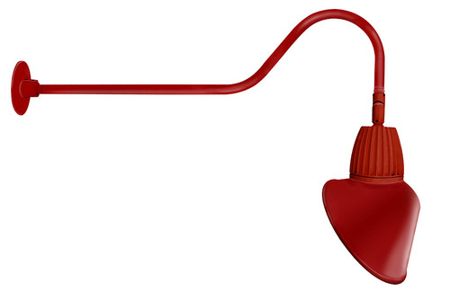 RAB Lighting GN2LED13NSACR RAB Lighting GN2LED13NSACR Gooseneck Style2 13W Neutral LED 15 Ac Shade Spot Refl Red