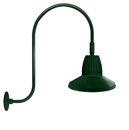 RAB Lighting GN3LED13YRSTG RAB Lighting GN3LED13YRSTG Gooseneck Style3 13W Warm LED 15 St Shade Rect Refl Green