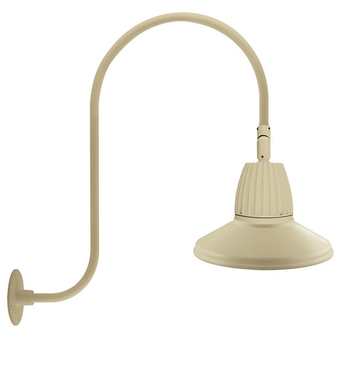 RAB Lighting GN3LED13YRSTI RAB Lighting GN3LED13YRSTI Gooseneck Style3 13W Warm LED 15 St Shade Rect Refl Ivory