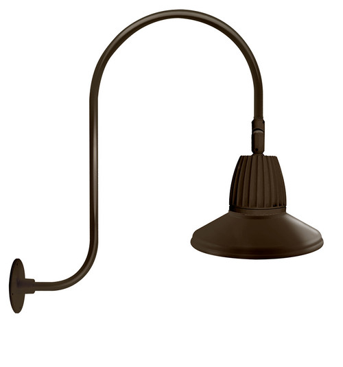 RAB Lighting GN3LED13YSTBWN RAB Lighting GN3LED13YSTBWN Gooseneck Style3 13W Warm LED 15 Straight Shade Brown