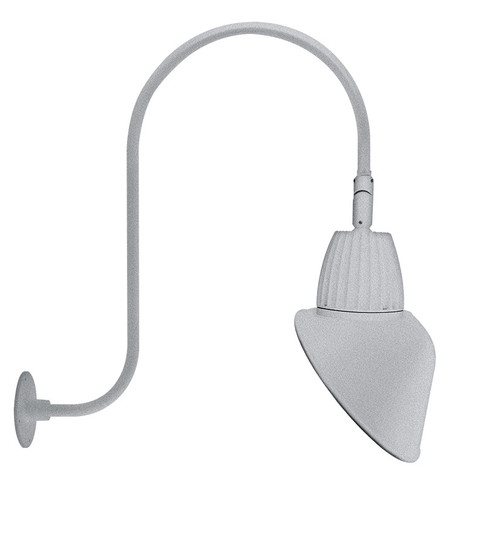RAB Lighting GN3LED26YAC11S RAB Lighting GN3LED26YAC11S Gooseneck Style3 26W Warm LED 11 AngLED Cone Shade Silver