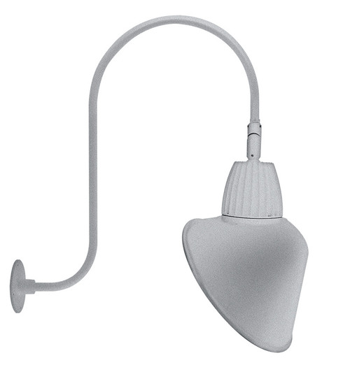 RAB Lighting GN3LED26YACS RAB Lighting GN3LED26YACS Gooseneck Style3 26W Warm LED 15 AngLED Cone Shade Silver