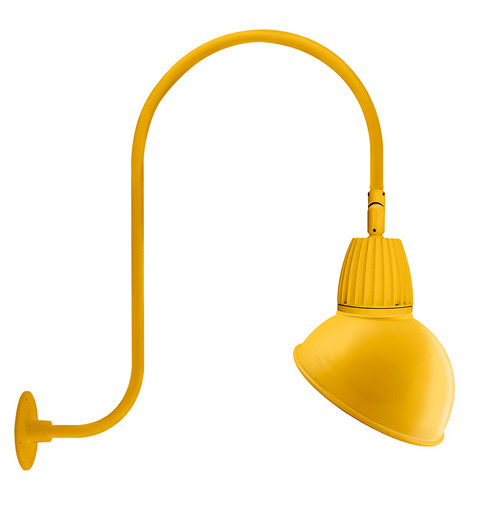 RAB Lighting GN3LED26YADYL RAB Lighting GN3LED26YADYL Gooseneck Style3 26W Warm LED 15 AngLED Dome Shade Yellow