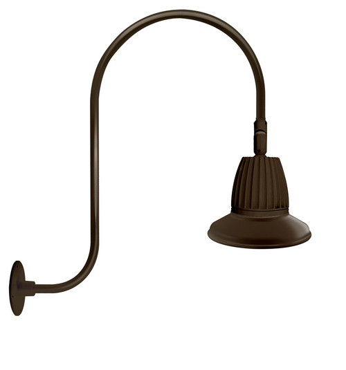 RAB Lighting GN3LED26YRST11BWN RAB Lighting GN3LED26YRST11BWN Gooseneck Style3 26W Warm LED 11 St Shade Rect Refl Brown