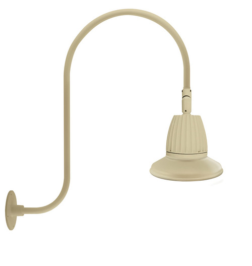 RAB Lighting GN3LED26YRST11I RAB Lighting GN3LED26YRST11I Gooseneck Style3 26W Warm LED 11 St Shade Rect Refl Ivory
