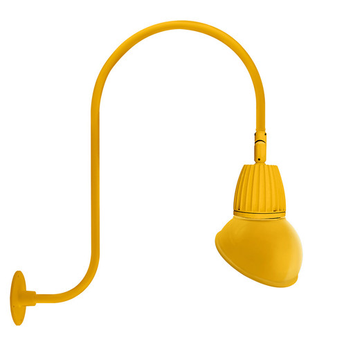 RAB Lighting GN3LED26YSAD11YL RAB Lighting GN3LED26YSAD11YL Gooseneck Style3 26W Warm LED 11 Ad Shade Spot Refl Yellow