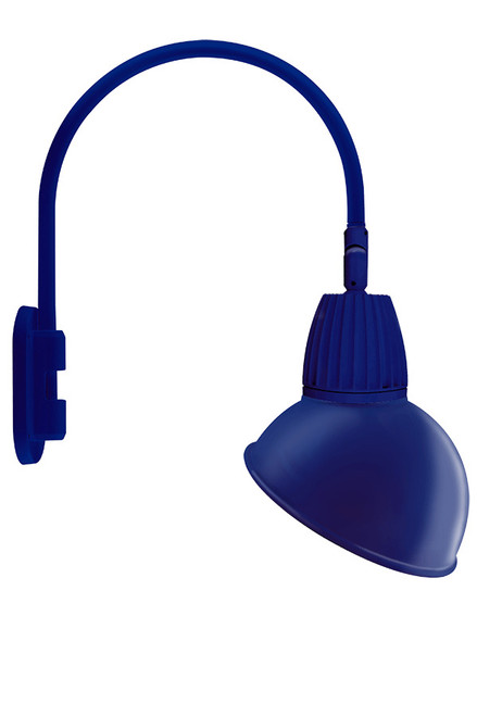 RAB Lighting GN4LED13NADBL RAB Lighting GN4LED13NADBL Gooseneck Style4 13W Neutral LED 15 AngLED Dome Shade Blue