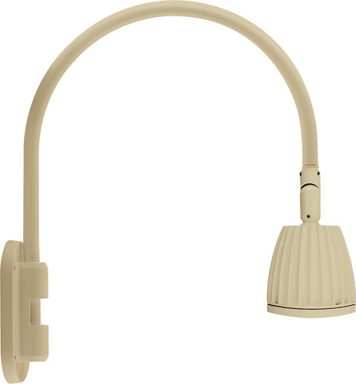 RAB Lighting GN4LED13NSI RAB Lighting GN4LED13NSI Gooseneck Style4 13W Neutral LED No Shade Spot Refl Ivory