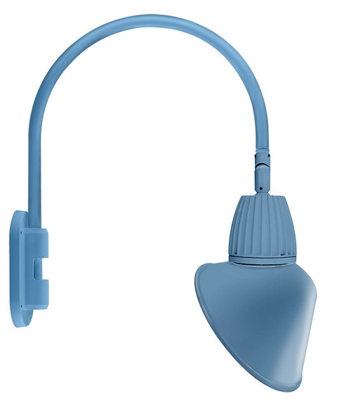 RAB Lighting GN4LED13YACLB RAB Lighting GN4LED13YACLB Gooseneck Style4 13W Warm LED 15 AngLED Cone Shade Lblue