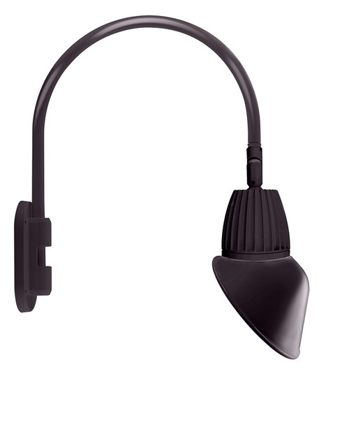 RAB Lighting GN4LED13YRAC11A RAB Lighting GN4LED13YRAC11A Gooseneck Style4 13W Warm LED 11 Ac Shade Rect Refl Bronze