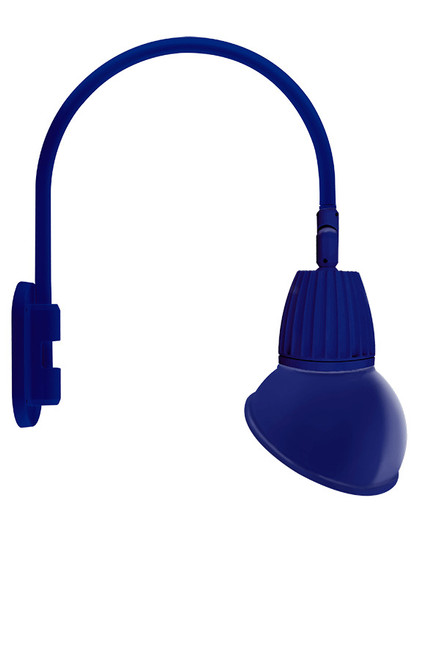 RAB Lighting GN4LED13YRAD11BL RAB Lighting GN4LED13YRAD11BL Gooseneck Style4 13W Warm LED 11 Ad Shade Rect Refl Blue